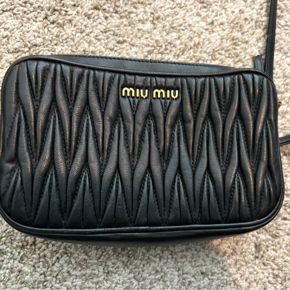 Miu Miu Black Quilted Leather Bag